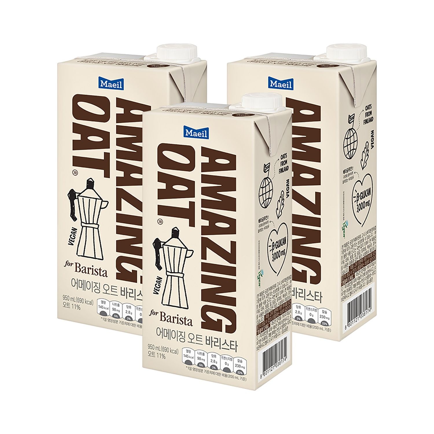 [롯데백화점] 어메이징오트 매일 어메이징오트 바리스타 950ml 3팩