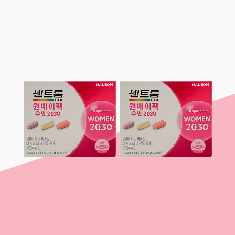 센트룸 원데이팩 우먼 2030 x 30팩 x 2박스 하루한팩 간편한섭취 (2개월분) 종합영양제 센트롬