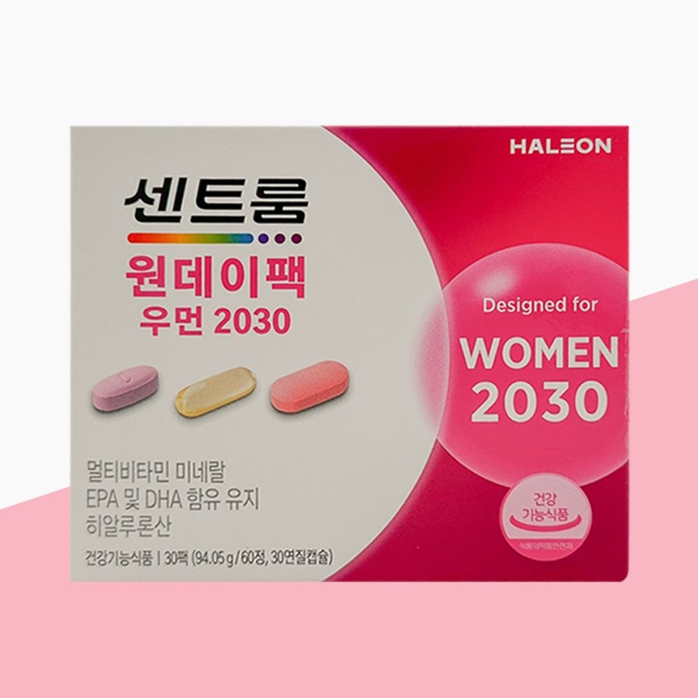 센트룸 원데이팩 우먼 2030 x 30팩 x 1박스 하루한팩 간편한섭취 (1개월분) 종합영양제 센트롬