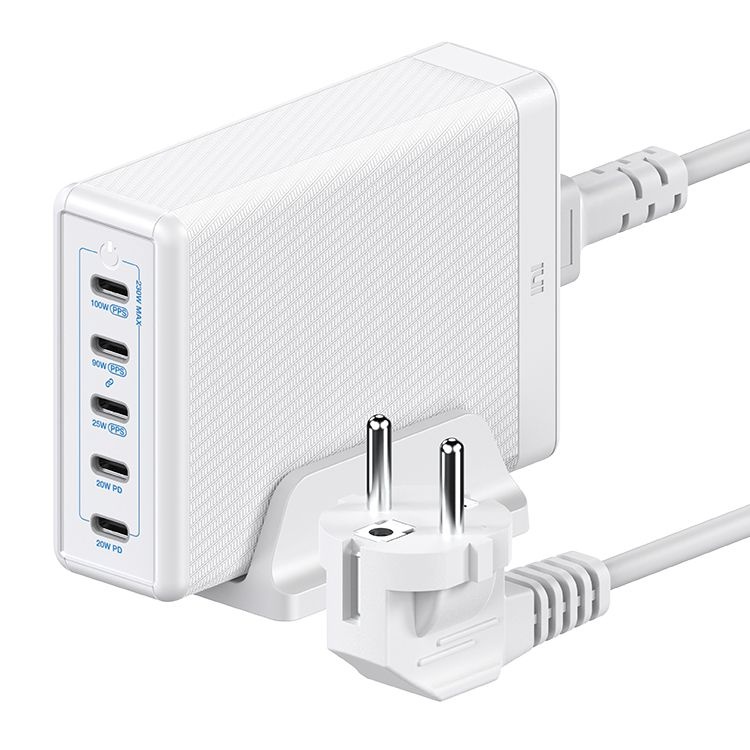 아트뮤 USB PD 230W PPS GaN 접지 멀티 초고속 충전기 GE610 화이트