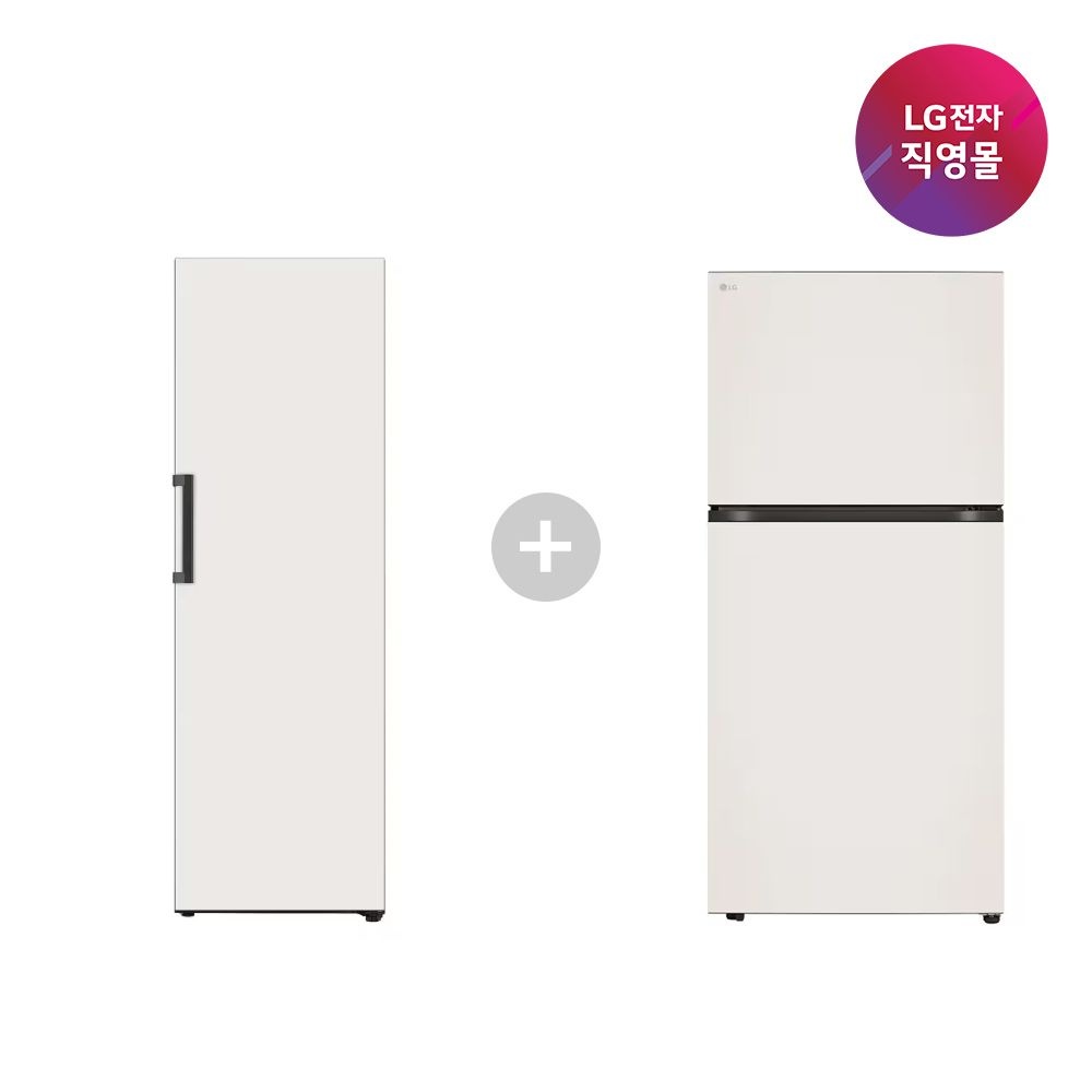 [롯데백화점] LG전자 [LG전자 직영] LG 김치냉장고+일반냉장고 세트모델 Z323MEF+D604MEE33