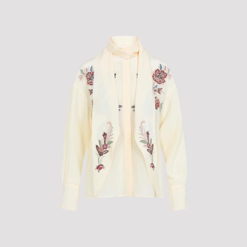에트로 [해외] 에트로 25FW Etro 실크 crepe 블라우스 WRIA007799SP1G6X0804 TP565559672