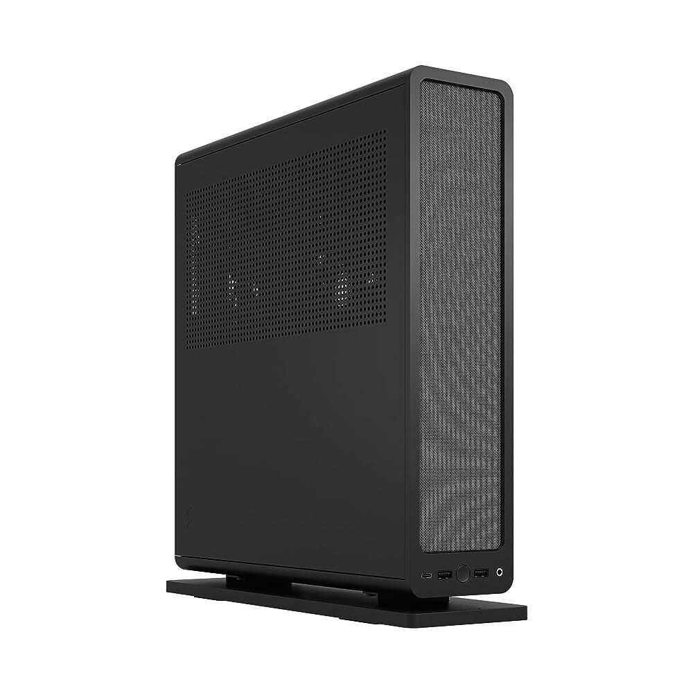 Fractal Design Ridge 블랙 - PCIe 4.0 라이저 카드 포함 - 140mm PWM 화면 팬 2개 포함 - 타입 C USB - m-ITX PC 게이밍 케이스