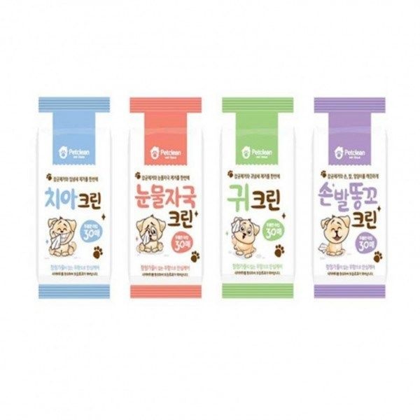 텐바이텐 펫크린 애견 물티슈30매×4개