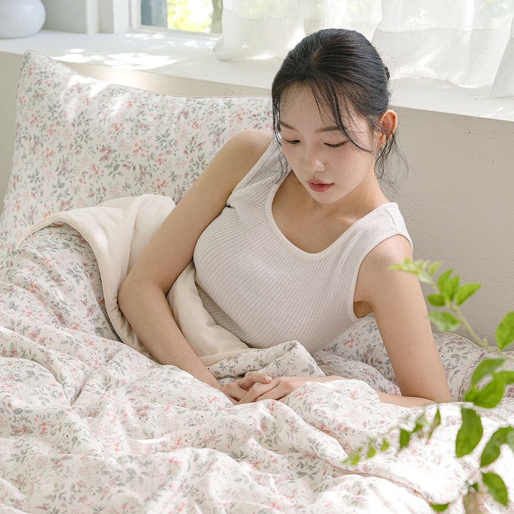 쿨오프 플라워 냉감 모달 양면 여름이불세트 6color (프렌치 가든)