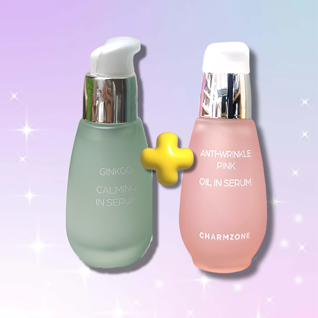 참존 민감러 안심 동안 광채 세럼2종(징코 카밍+안티링클 핑크오일)각30ml