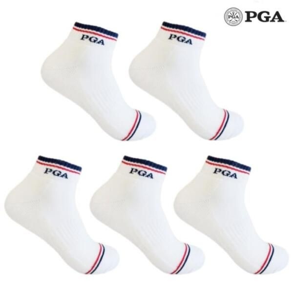 PGA 남성 골프 스니커즈 단목 쿠션 압박 5족 세트 양말