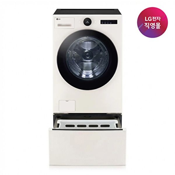 LG전자 [LG전자][LG전자 직영] 오브제컬렉션 세탁기 25kg FX25EAR + 키높이수납장 FP7E (FX25EARF)