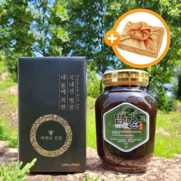 자연의선물 (매장정품)계룡산 100% 자연산 자연 밤꿀 2.4kg 청정지역에서 건강한 벌들이 만든