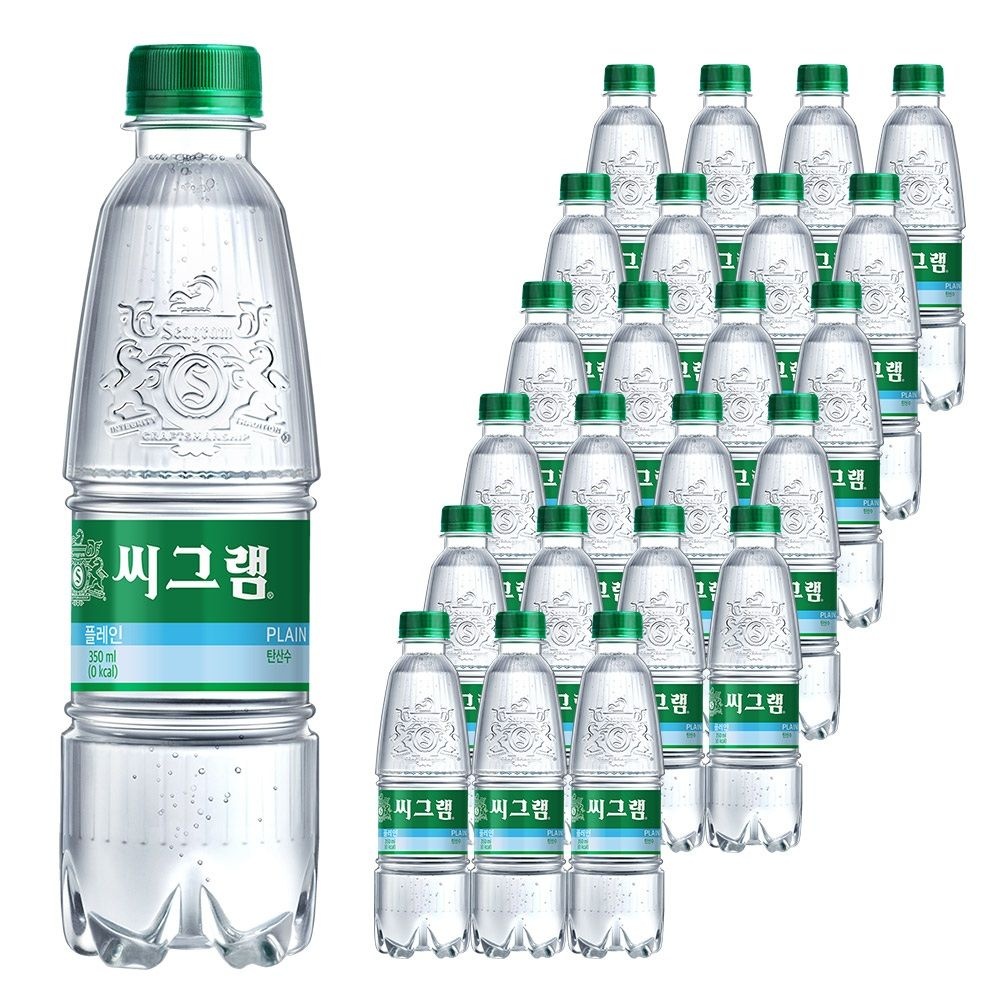 [온누리7%혜택]씨그램 플레인 탄산수, 350ml, 24개