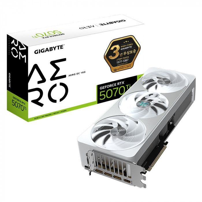 GIGABYTE 지포스 RTX 5070 Ti AERO OC D7 16GB 제이씨현