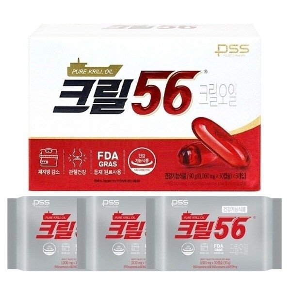펄세스 크릴오일 크릴56 1000mgX30캡슐X3팩22008957672035