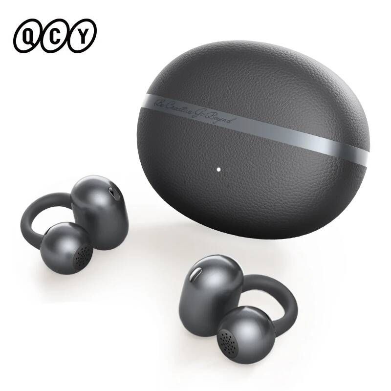 [해외] 넥밴드이어폰 QCY Crossky C50 오픈 이어 무선 이어버드 블루투스 60 클립형 이어폰 4 마이크 AI 클리어 콜 베이스 부스