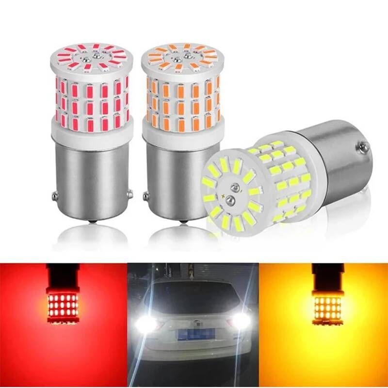 [해외] 번데기전구 1x 도 P215W Led 1157 BA15S BAY15D PY21W R5W R10W P21W 1156 전구 역방향 브레이크 신호 램프 차량용 조명 화이트 호