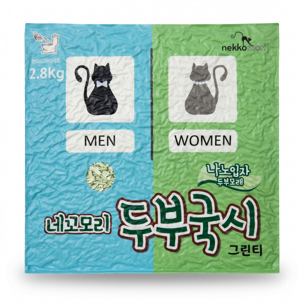 네꼬모리 두부국시 나노입자 그린티향 6개