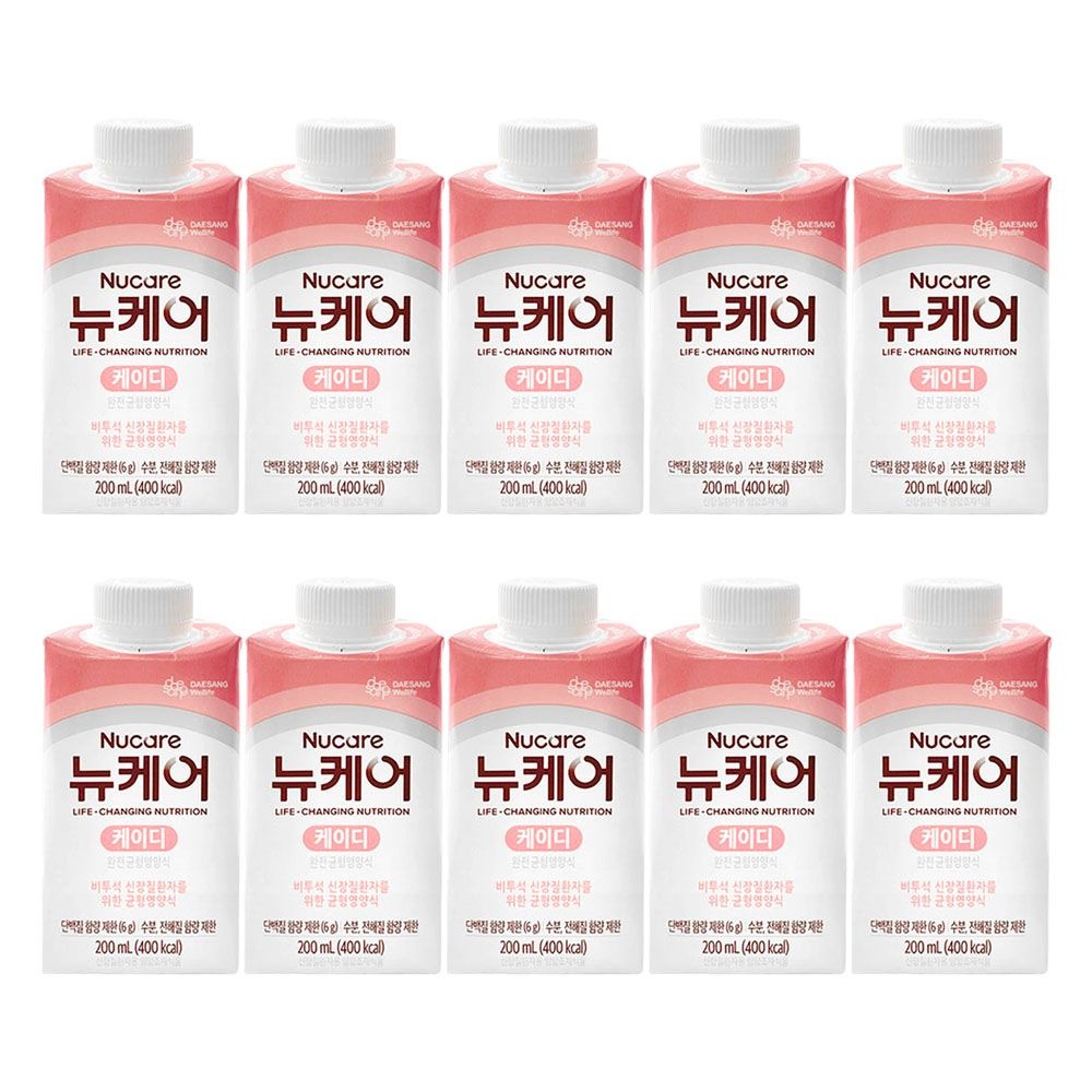 [오늘출발] 대상웰라이프 뉴케어 케이디 200ml 10캔 비투석 환자 균형 건강영양식 식사대용 저단백 D