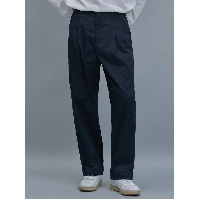 시프트지 Wide Tapered Cotton Pants Navy (GS5821CN1R)