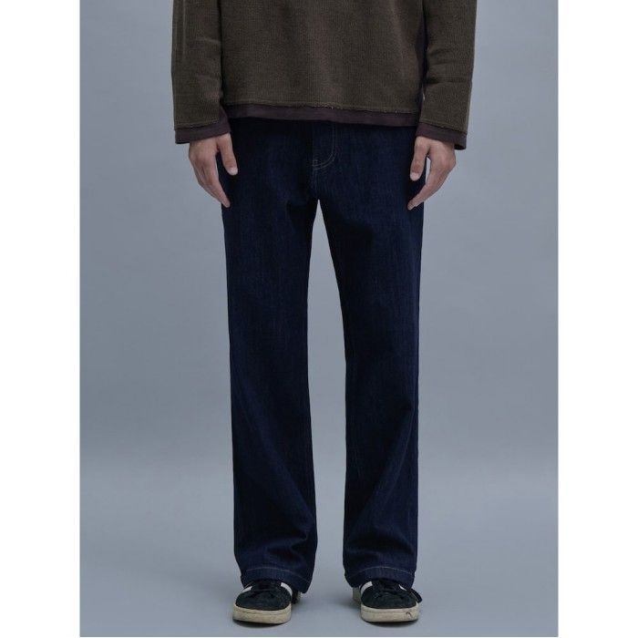 시프트지 Wide Brushed Denim Pants Navy GS5X21DW1R