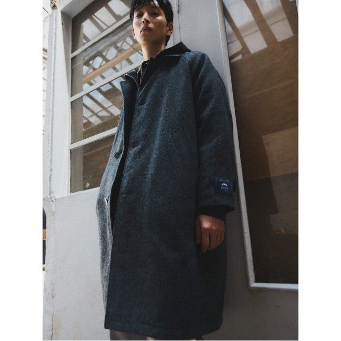Herringbone Reversible Long Coat Ash GS5930RW54