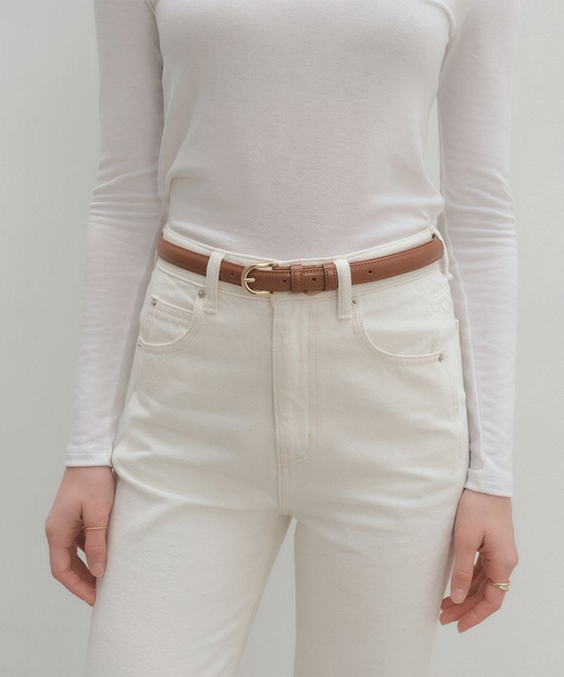LOOKAST <매장정품> 룩캐스트 LOOKAST 엘르 비건 레더 벨트_카멜 ELLE VEGAN LEATHER BELT_CAMEL LK2EFTAB001-CA 236821