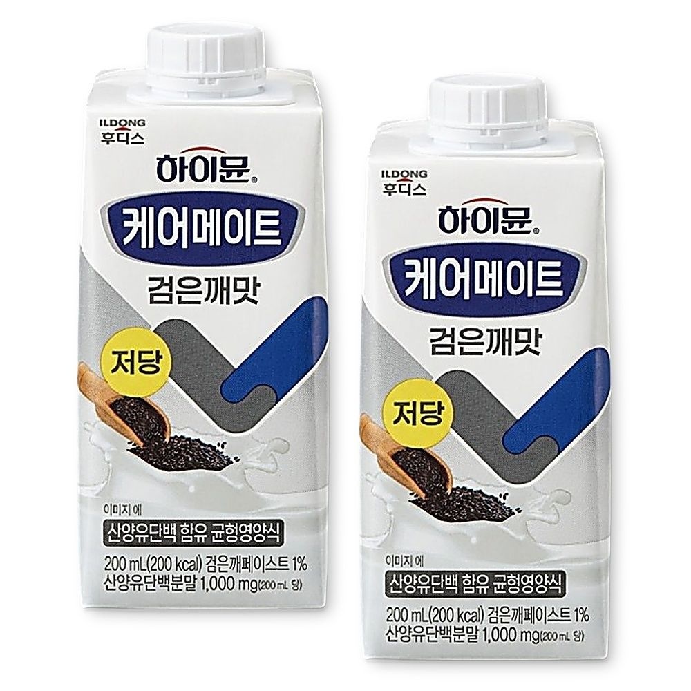 아침식사대용 하이뮨 케어메이트 검은깨맛 산양유단백 200g 18개 2박스