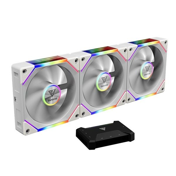 GAMDIAS GAMDIAS AEOLUS P2 시스템쿨러 120mm 3PACK 컨트롤러 화이트