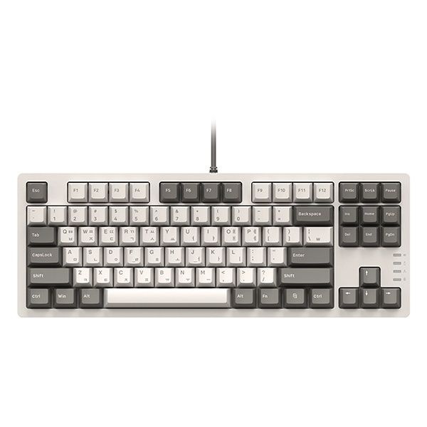 ABKO 유선 기계식 미니키보드, AN06F TKL PBT 축교환 클릭 레트로베이지 USB
