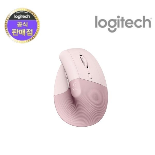 로지텍 무선.블루투스 미니 광마우스, LIFT Vertical 리프트 버티컬 로즈핑크