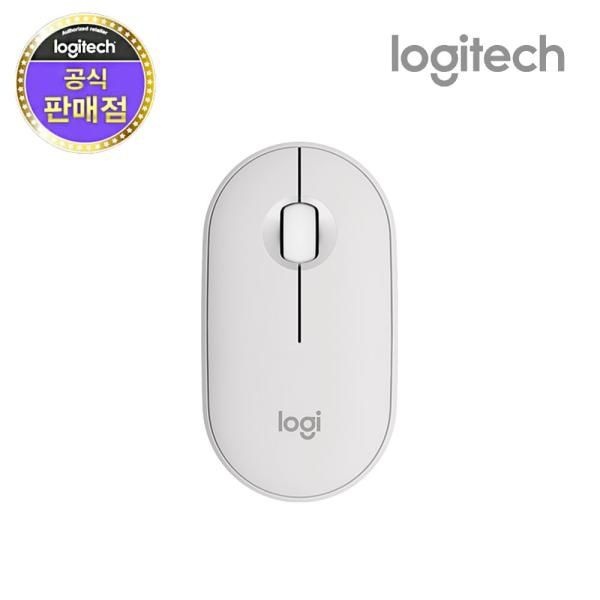 로지텍 무선.블루투스 광마우스, Pebble M350S 페블 M350S 무소음 도브화이트