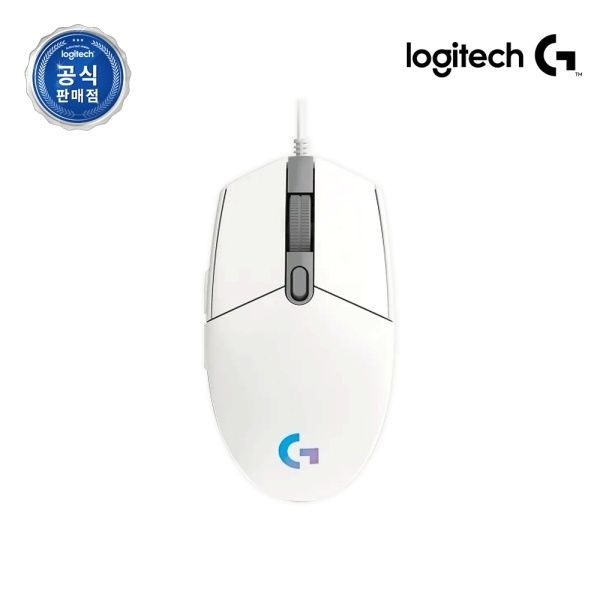로지텍 피트 추가 증정 유선 게이밍 광마우스, G102 2세대 Lightsync 화이트 USB
