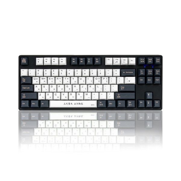 Deck 유선 기계식 미니키보드, 덱 프랑슘 CBL-87XN 거북선 블랙에디션, 저소음 리니어 적축 블랙 USB