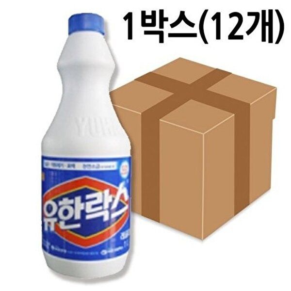 고품질 유한락스 레귤러1L 12개 락스 과산화수소 정제수 증류수 포비돈 소독용에탄올 W0B7E14