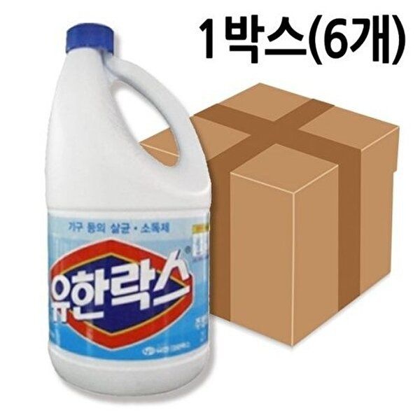 고품질 유한락스 주방용 2L 6개 락스 과산화수소 정제수 증류수 포비돈 소독용에탄올 W0B7E19