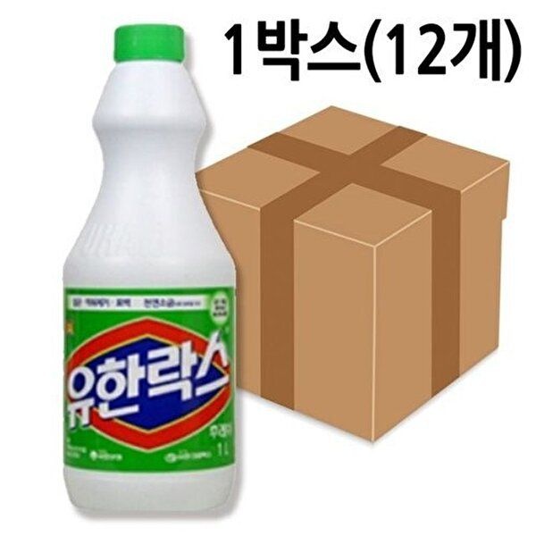 고품질 유한락스 향후레쉬 1L 12개 락스 과산화수소 정제수 증류수 포비돈 소독용에탄올 W0B7E1D