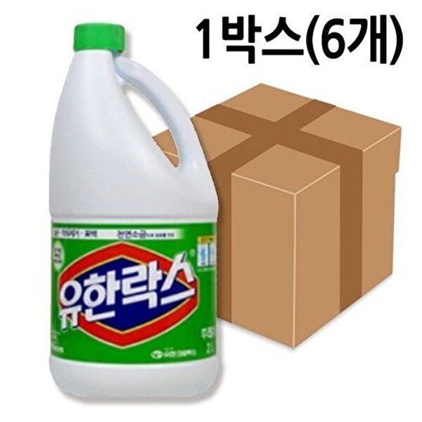 고품질 유한락스 향후레쉬 2L 6개. 락스 과산화수소 정제수 증류수 포비돈 소독용에탄올 W0B7E1E