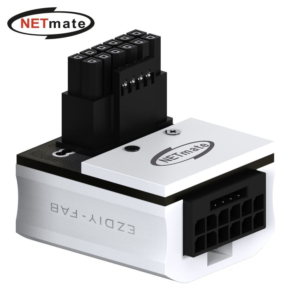 강원전자 600W 12VHPWR 변환 어댑터 (알루미늄 화이트 STD 90도
