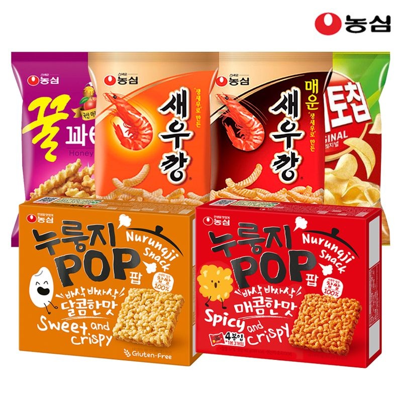 [롯데온] 포테토칩 3봉+누룽지팝매운맛 3개+자갈치 3봉 (10,780원/무료)