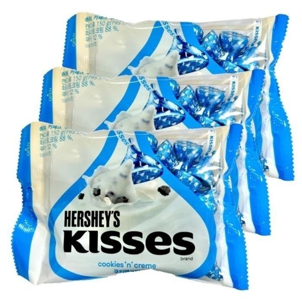 롯데 허쉬 키세스 쿠키앤크림 150g 3개