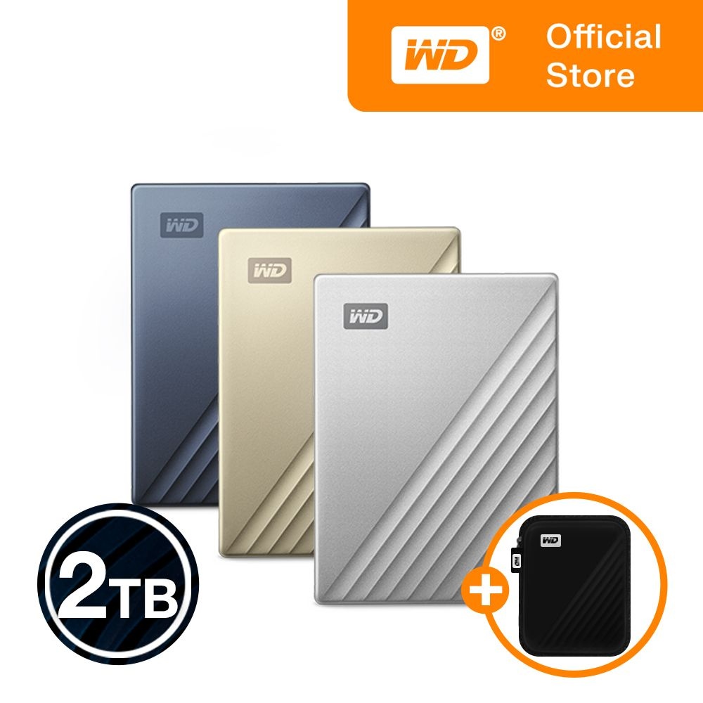[오늘출발] 웨스턴디지털 [WD공식스토어/우체국택배] WD My Passport ULTRA 2TB 외장하드 파우치증정 USB-C