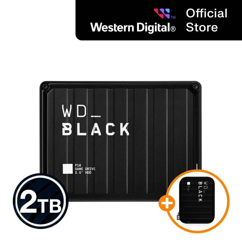 [오늘출발] 웨스턴디지털 [WD공식스토어/파우치증정/우체국택배] WD BLACK P10 GAME DRIVE 외장하드 2TB