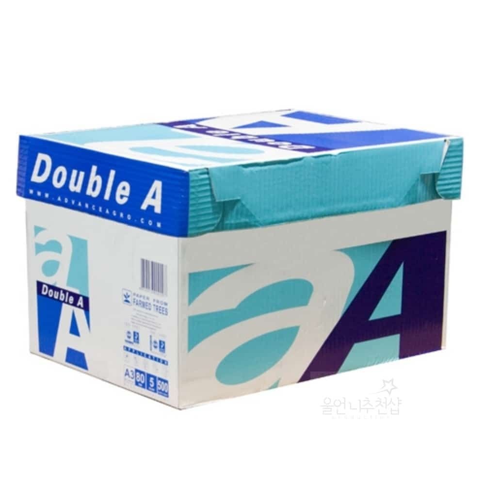 울언니추천샵 더블에이 복사지 A3 80G 500매 297X420 (5개입) 복사용지A3 A3용지 복사용지