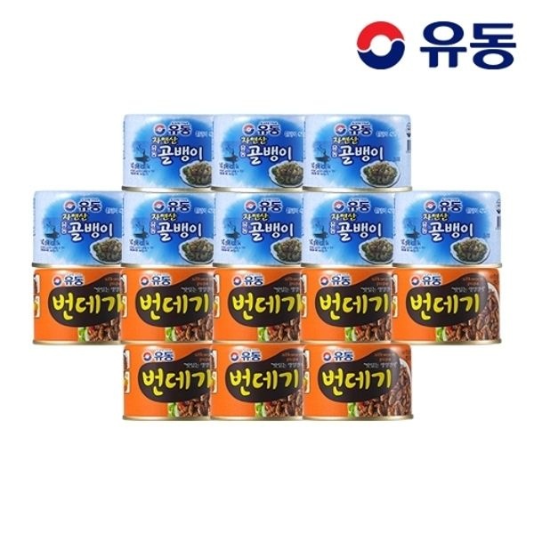 [유동] 자연산골뱅이 140g x8개 +번데기 130g x8개