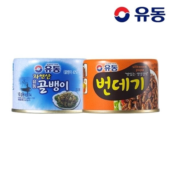 [유동] 자연산골뱅이 140g x1개 +번데기 130g x1개