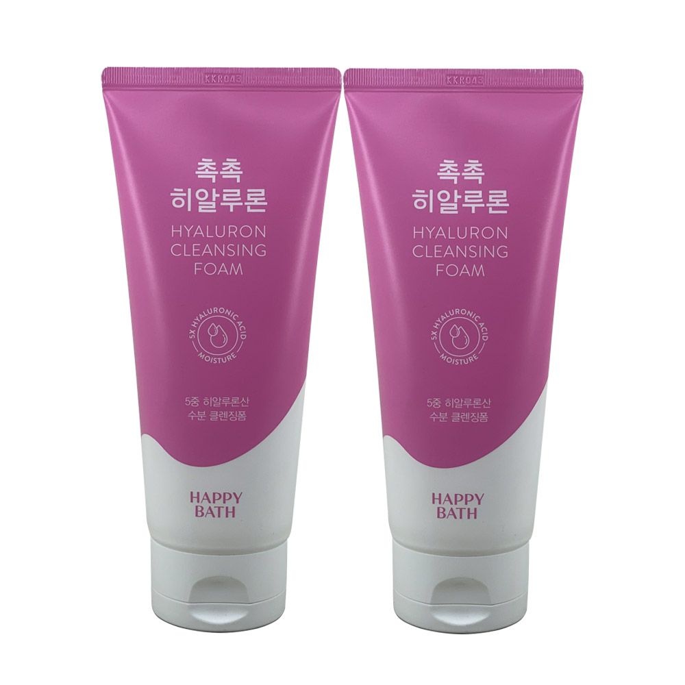해피바스 촉촉 히알루론 클렌징폼 200g 2개