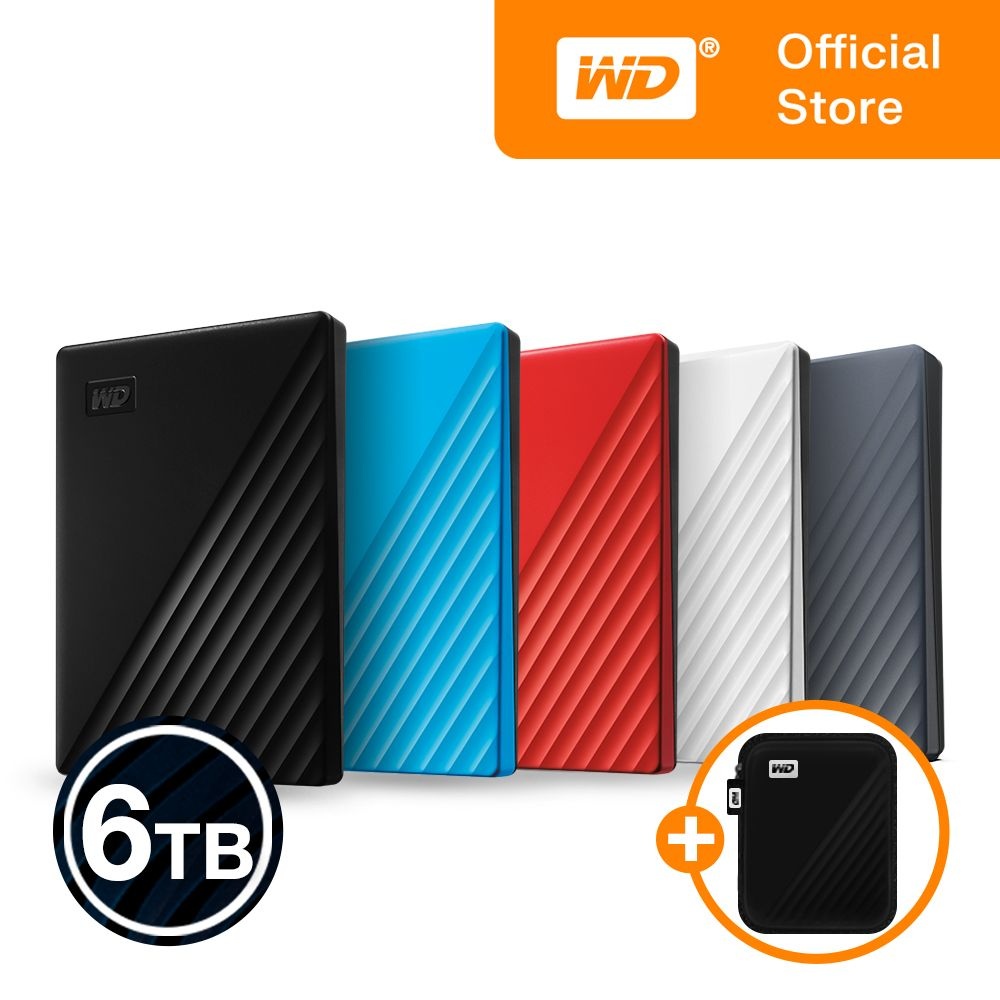 웨스턴디지털 [WD공식스토어/우체국택배] WD NEW My Passport 6TB 외장하드 파우치증정