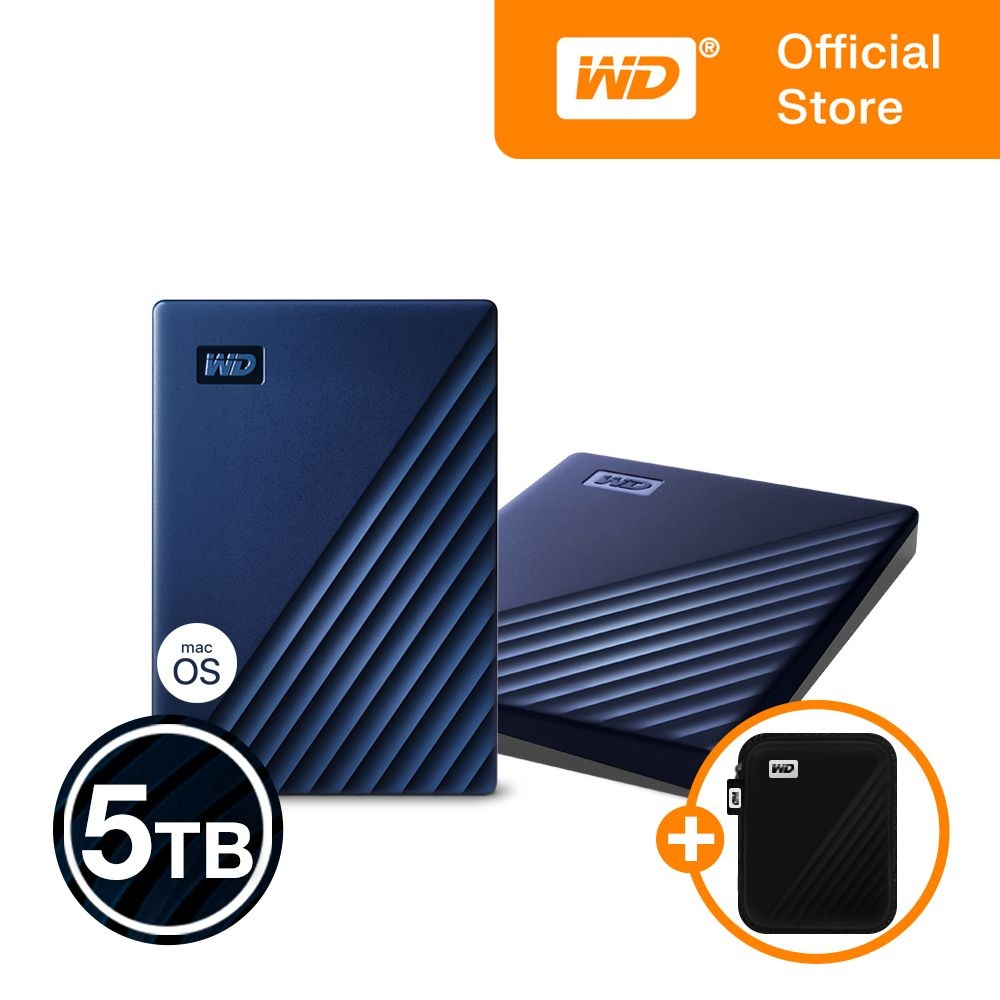 [오늘출발] 웨스턴디지털 [WD공식스토어/우체국택배] WD NEW My Passport for MAC 5TB 외장하드 파우치증정