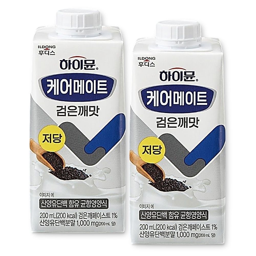 아침식사대용 하이뮨 케어메이트 검은깨맛 산양유단백 200g 18개 2박스