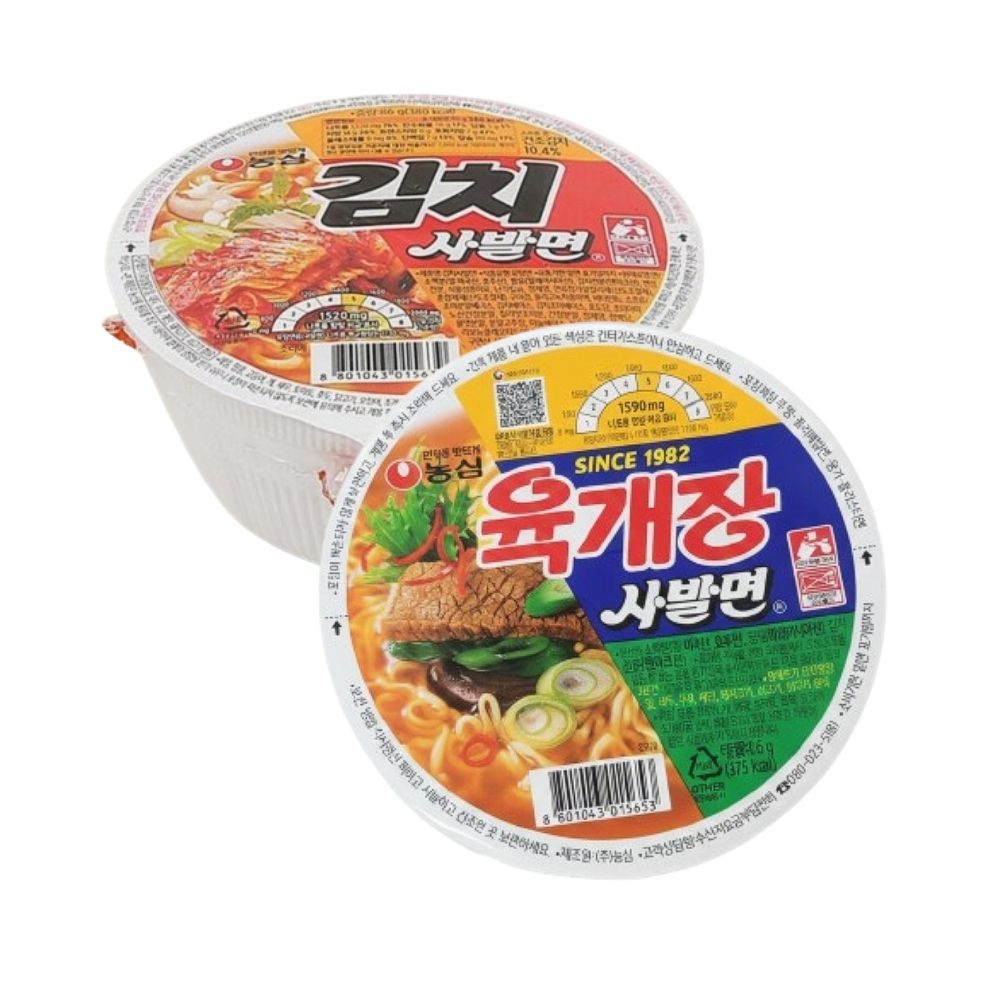 농심 육개장 사발면18개 + 김치 사발면6개 총24