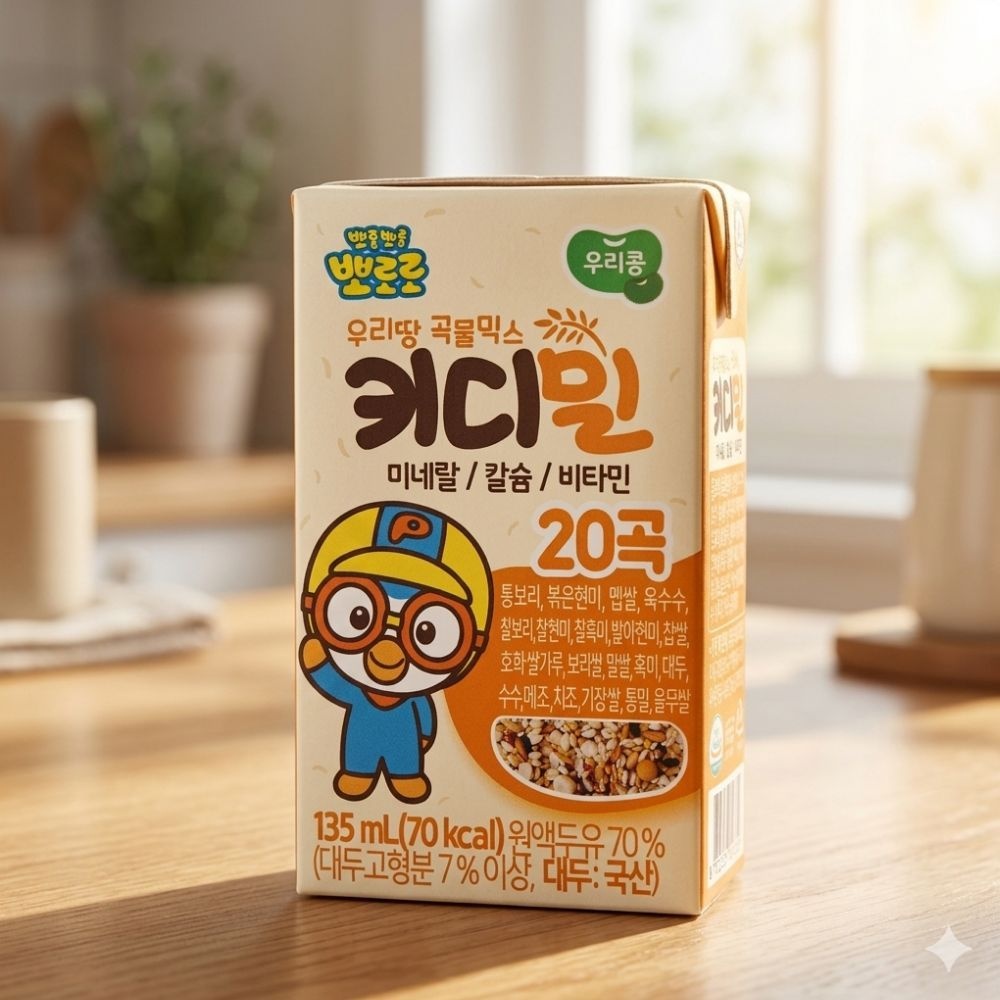 뽀로로 키디밀 두유 유아두유 곡물두유 아이간식 어린이두유 135ml x 24팩