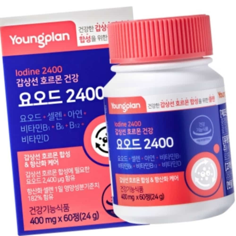 갑상선 호르몬건강 요오드 2400 60정 수험생영양제 비타민B 엘로이신